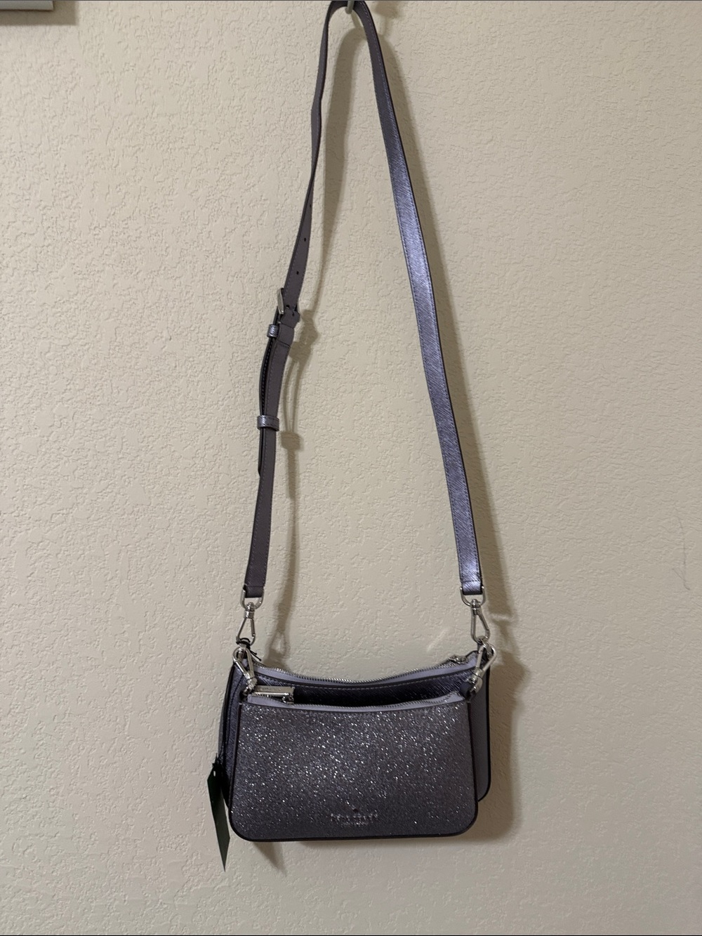kate spade Silver Glitter Crossbody Bags